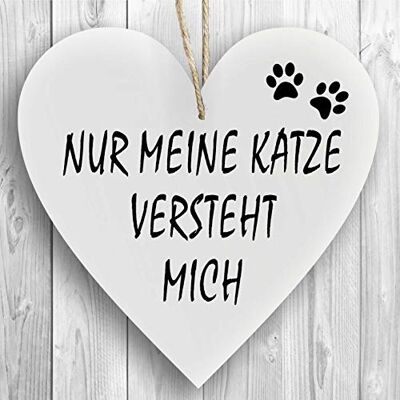Homeyourself Herzschild Holzherz Holzschild 16 x 16 cm Nur Meine Katze versteht Mich weiß Dekoschild Wandschild Schild Holz Katzenschild Homeyourself Herzschild Holzherz Holzschild 16 x 16 cm Nur Meine Katze versteht Mich weiß Dekoschild Wandschild Schild Holz Katzenschild