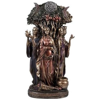 DRW Figur der dreifachen keltischen Göttin mit 3 Zeitaltern der Frau, bronzefarben, handbemaltes Harz, 18 x 15 x 40 cm DRW Figur der dreifachen keltischen Göttin mit 3 Zeitaltern der Frau, bronzefarben, handbemaltes Harz, 18 x 15 x 40 cm