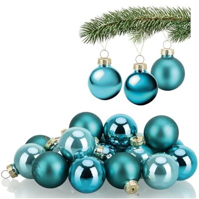 com-four ® 20x Mini-Christbaumkugeln aus Glas, kleine Weihnachtskugeln Baumschmuck für den Weihnachtsbaum Ø 3 cm com-four ® 20x Mini-Christbaumkugeln aus Glas, kleine Weihnachtskugeln Baumschmuck für den Weihnachtsbaum Ø 3 cm