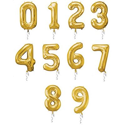 amscan 13/33 x 34/86 cm Super Form Folienballon, Gold amscan 13/33 x 34/86 cm Super Form Folienballon, Gold