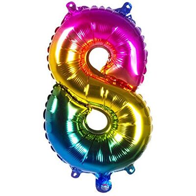 Boland Folienballon Zahl, Größe 36 cm, Regenbogenfarben, Zahlenballon, Nummer, Ballon, Helium, Geburtstag, Jubiläum, Jubiläumsjahr, Lebensjahr, Überraschungsparty, Dekoration Boland Folienballon Zahl, Größe 36 cm, Regenbogenfarben, Zahlenballon, Nummer, Ballon, Helium, Geburtstag, Jubiläum, Jubiläumsjahr, Lebensjahr, Überraschungsparty, Dekoration