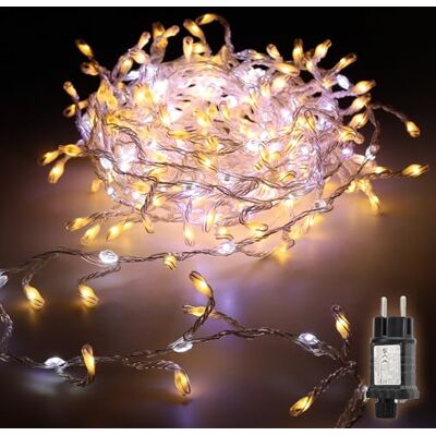 SALCAR 5m 300 LED Lichterkette Außen Weihnachten, Warmweiß & Kaltweiß Lichterkette Weihnachtsbaum mit 14 Modi, Wasserdicht Weihnachtsbeleuchtung für Balkon Garten Party Hochzeit Weihnachtsdeko SALCAR 5m 300 LED Lichterkette Außen Weihnachten, Warmweiß & Kaltweiß Lichterkette Weihnachtsbaum mit 14 Modi, Wasserdicht Weihnachtsbeleuchtung für Balkon Garten Party Hochzeit Weihnachtsdeko