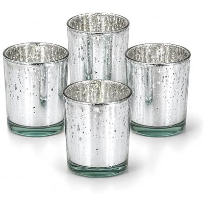 Creativery Teelichtgläser 6 x 7,2 cm in Zylinderform 4er Set runde Windlichtglas Teelichthalter für Teelichter bis 38 mm Kerzengläser für kleine Kerzen bis Ø 4 cm Windlichter Silber metallic Creativery Teelichtgläser 6 x 7,2 cm in Zylinderform 4er Set runde Windlichtglas Teelichthalter für Teelichter bis 38 mm Kerzengläser für kleine Kerzen bis Ø 4 cm Windlichter Silber metallic