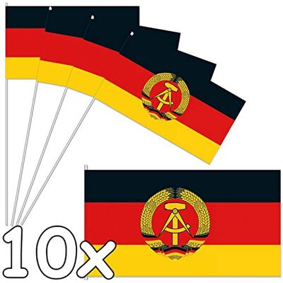 DH-Konzept 10 Papierflaggen * DDR * als Deko für Länder-Party und Geburtstag Fahnen Deutsch Demokratische Republik Mottoparty Fähnchen Dekoration Hammer Sichel DH-Konzept 10 Papierflaggen * DDR * als Deko für Länder-Party und Geburtstag Fahnen Deutsch Demokratische Republik Mottoparty Fähnchen Dekoration Hammer Sichel