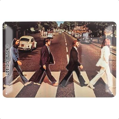 ART Retro Blechschild, 20 x 30 cm, Fab4 – Abbey Road aus Metall, Vintage Design, Blechschilder Sprüche, Geschenk-Idee für Musik-Fans ART Retro Blechschild, 20 x 30 cm, Fab4 – Abbey Road aus Metall, Vintage Design, Blechschilder Sprüche, Geschenk-Idee für Musik-Fans