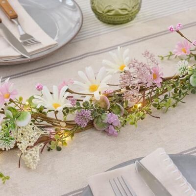 Lights4fun Beleuchtete Frühlingsgirlande mit künstlichen Gänseblümchen Warmweiße LEDs mit 6h Timer Batteriebetrieben Deko Ostern Frühjahr für Tisch & Wohnbereich Länge 150 cm Pastellfarben Lights4fun Beleuchtete Frühlingsgirlande mit künstlichen Gänseblümchen Warmweiße LEDs mit 6h Timer Batteriebetrieben Deko Ostern Frühjahr für Tisch & Wohnbereich Länge 150 cm Pastellfarben