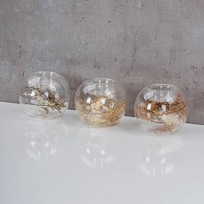levandeo 3er Set Teelichthalter Glaskugel Blumen Bohodeko Kerzenständer Tischdeko Hochzeit Kugel Deko Trockenblumen Wohndekoration levandeo 3er Set Teelichthalter Glaskugel Blumen Bohodeko Kerzenständer Tischdeko Hochzeit Kugel Deko Trockenblumen Wohndekoration