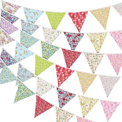 G2PLUS 10M Süße Beidseitig Wimpel Girlande Stoff: Mehrfarbig Bunting Wimpelkette, Stoffgirlande mit 36 STK Farbenfroh Wimpeln für Hochzeits Geburtstag Party,Kinderzimmer-Deko G2PLUS 10M Süße Beidseitig Wimpel Girlande Stoff: Mehrfarbig Bunting Wimpelkette, Stoffgirlande mit 36 STK Farbenfroh Wimpeln für Hochzeits Geburtstag Party,Kinderzimmer-Deko