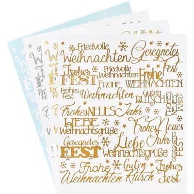 Ideen mit Herz Sticker "Handlettering Art" Aufkleber Verschiedene Schriftzüge zur Hochzeit, Liebe, Trauer, Weihnachten, Ostern uvm. Jeweils 4 Bogen à 20 x 23 cm (Weihnachten) Ideen mit Herz Sticker "Handlettering Art" Aufkleber Verschiedene Schriftzüge zur Hochzeit, Liebe, Trauer, Weihnachten, Ostern uvm. Jeweils 4 Bogen à 20 x 23 cm (Weihnachten)