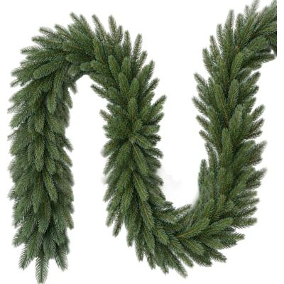 SALCAR Weihnachtsgirlande aus 100% PE, 5 m künstliche Tannengirlande 500cm Naturgetreue Tannengirlande Flexibel formbar, Weihnachtsdeko für Treppengeländer, Kaminsims und Türrahmen SALCAR Weihnachtsgirlande aus 100% PE, 5 m künstliche Tannengirlande 500cm Naturgetreue Tannengirlande Flexibel formbar, Weihnachtsdeko für Treppengeländer, Kaminsims und Türrahmen