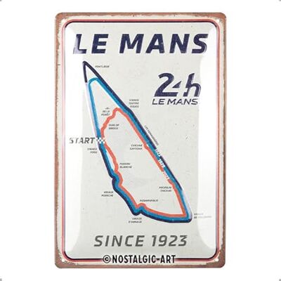 ART Retro Blechschild, 20 x 30 cm, 24h Le Mans – Circuit – Geschenk-Idee für Motor-Fans, Original Lizenzprodukt (OLP), aus Metall, Vintage Design, Blechschilder Sprüche ART Retro Blechschild, 20 x 30 cm, 24h Le Mans – Circuit – Geschenk-Idee für Motor-Fans, Original Lizenzprodukt (OLP), aus Metall, Vintage Design, Blechschilder Sprüche