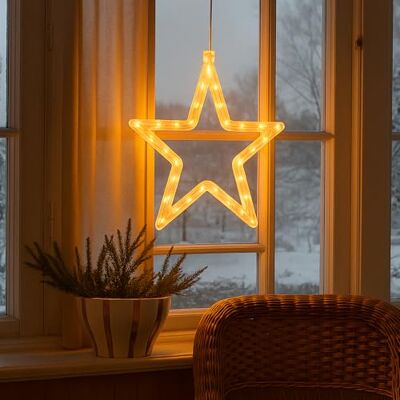 Ideen mit Herz LED-Stern-Rahmen 3 Stück warmweiß Fenster-Deko mit Saugnapf batteriebetrieben inklusive Timer 18,7 cm x 1 cm x 18,3 cm Ideen mit Herz LED-Stern-Rahmen 3 Stück warmweiß Fenster-Deko mit Saugnapf batteriebetrieben inklusive Timer 18,7 cm x 1 cm x 18,3 cm
