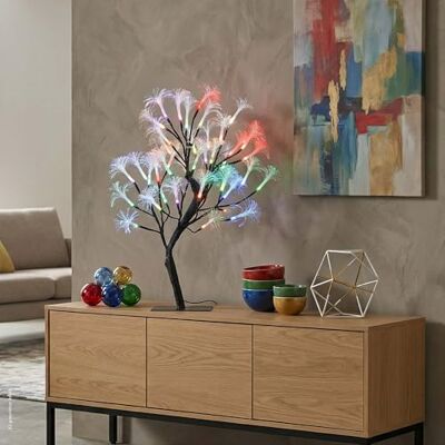 hellum LED Baum mit bunten Fiberglasblüten, 40 RGB Lichter, Lichterbaum mit Trafo und 3m Zuleitung für innen, LED Baum mit Farbwechsel, 45cm hoch, schwarzes Kabel 5769276 hellum LED Baum mit bunten Fiberglasblüten, 40 RGB Lichter, Lichterbaum mit Trafo und 3m Zuleitung für innen, LED Baum mit Farbwechsel, 45cm hoch, schwarzes Kabel 5769276
