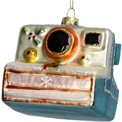 HD Collection Christbaumschmuck 8,3cm Glas Fotoapparat Figur zum Aufhängen handbemalt & mit Glitzer Weihnachtsbaum Anhänger für Weihnachten Christbaumanhänger & Weihnachtsbaumschmuck Foto Kamera Blau HD Collection Christbaumschmuck 8,3cm Glas Fotoapparat Figur zum Aufhängen handbemalt & mit Glitzer Weihnachtsbaum Anhänger für Weihnachten Christbaumanhänger & Weihnachtsbaumschmuck Foto Kamera Blau