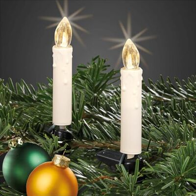hellum Lichterkette Kerzen innen, 30 LED, Wachstropfen elfenbein, Stecker Lichterkette Weihnachten warmweiß mit Clip, beleuchtet 8,7m, Kabel grün, für Weihnachtsbaum, Tannenbaum <59lm 560336 hellum Lichterkette Kerzen innen, 30 LED, Wachstropfen elfenbein, Stecker Lichterkette Weihnachten warmweiß mit Clip, beleuchtet 8,7m, Kabel grün, für Weihnachtsbaum, Tannenbaum <59lm 560336