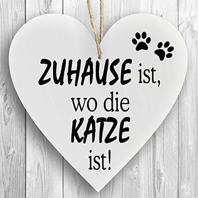 Homeyourself Herzschild Holzherz Holzschild 16 x 16 cm Zuhause ist wo die Katze ist weiß Dekoschild Wandschild Schild Holz Katzenschild Homeyourself Herzschild Holzherz Holzschild 16 x 16 cm Zuhause ist wo die Katze ist weiß Dekoschild Wandschild Schild Holz Katzenschild