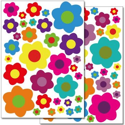 WANDKINGS "Bunte Blumen Design 4" Wandsticker Set 66 kunterbunte Aufkleber für's Kinderzimmer WANDKINGS "Bunte Blumen Design 4" Wandsticker Set 66 kunterbunte Aufkleber für's Kinderzimmer
