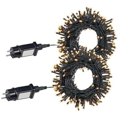 Lunartec Halloween Lichterketten: 2er-Set WLAN-Lichterketten, je 320 warmweiße LEDs, 8 Modi, App, je 32m (LED Lichterkette 220 Volt, Baumkerzen-Ketten, Baum) Lunartec Halloween Lichterketten: 2er-Set WLAN-Lichterketten, je 320 warmweiße LEDs, 8 Modi, App, je 32m (LED Lichterkette 220 Volt, Baumkerzen-Ketten, Baum)