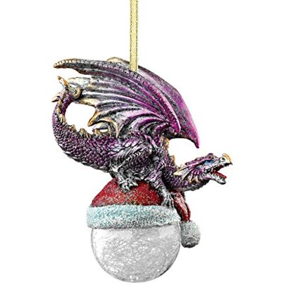 Design Toscano Christbaumschmuck Nordpol Weihnachtsmütze Drache Feiertags-Verzierung Snowflake Dragon Ball Ornament Design Toscano Christbaumschmuck Nordpol Weihnachtsmütze Drache Feiertags-Verzierung Snowflake Dragon Ball Ornament