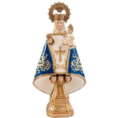 DRW Jungfrau Figur Covadonga Blau aus handbemaltem Harz, 30 cm DRW Jungfrau Figur Covadonga Blau aus handbemaltem Harz, 30 cm