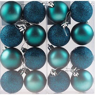 SHATCHI 10 cm/6 Stück Weihnachtskugeln, bruchsicher, blaugrün, Weihnachtsbaumschmuck, Kugel, Ornamente, Kugeln, Weihnachtsdekoration, Urlaubsdekoration, glänzend, matt, glitzernd SHATCHI 10 cm/6 Stück Weihnachtskugeln, bruchsicher, blaugrün, Weihnachtsbaumschmuck, Kugel, Ornamente, Kugeln, Weihnachtsdekoration, Urlaubsdekoration, glänzend, matt, glitzernd