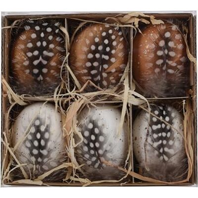Decoris Ostereier zum Aufhängen 4x6cm 6er Box gesprenkelte Dekoeier mit Aufhänger und echter Perlhuhn Feder Echte Hühnereier ausgeblasen Deko Eier für Ostern Osterdeko Hängefrühlings Deko Decoris Ostereier zum Aufhängen 4x6cm 6er Box gesprenkelte Dekoeier mit Aufhänger und echter Perlhuhn Feder Echte Hühnereier ausgeblasen Deko Eier für Ostern Osterdeko Hängefrühlings Deko