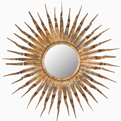 Safavieh Decorative Hanging Wall Mirror for Living Room, Bedroom, Hallway, in Burnt Copper, 91 X 91 X 3.81 Safavieh Decorative Hanging Wall Mirror for Living Room, Bedroom, Hallway, in Burnt Copper, 91 X 91 X 3.81