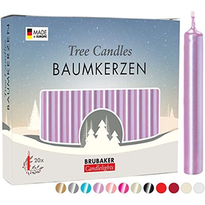 BRUBAKER 100er Pack Baumkerzen Wachs Weihnachtskerzen Flieder Pyramidenkerzen Christbaumkerzen BRUBAKER 100er Pack Baumkerzen Wachs Weihnachtskerzen Flieder Pyramidenkerzen Christbaumkerzen