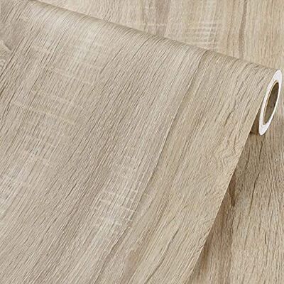 Generic Möbelaufkleber aus hellem Holz, auf Vinyl-Rolle, selbstklebend, rustikal, für Schränke, Regale, Wandsticker, Büro, 40 cm x 3 m Generic Möbelaufkleber aus hellem Holz, auf Vinyl-Rolle, selbstklebend, rustikal, für Schränke, Regale, Wandsticker, Büro, 40 cm x 3 m