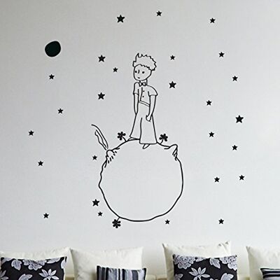 Wall4stickers Little Prince Wand Aufkleber Vinyl Aufkleber Weihnachten Kinder Kinder Kunst-Silhouette Wall4stickers Little Prince Wand Aufkleber Vinyl Aufkleber Weihnachten Kinder Kinder Kunst-Silhouette
