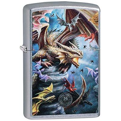 Zippo Drachen-Feuerzeug - Winddicht, Street chrome, Anne Stokes Zippo Drachen-Feuerzeug - Winddicht, Street chrome, Anne Stokes