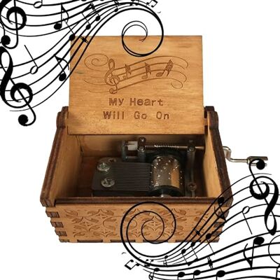 MINGZE Premier Spieluhr, Vielzahl von Stilen Musik-Box Hand-hölzerne kreative Holz Handwerk Gravur aus Holz Dekorative Box (Titanic) MINGZE Premier Spieluhr, Vielzahl von Stilen Musik-Box Hand-hölzerne kreative Holz Handwerk Gravur aus Holz Dekorative Box (Titanic)