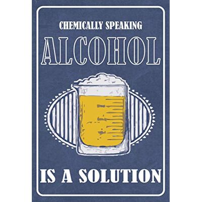 Schatzmix Spruch Alkohol is a Solution Metallschild 20x30 Deko tin Sign Blechschild, Blech, Mehrfarbig, 20x30 cm Schatzmix Spruch Alkohol is a Solution Metallschild 20x30 Deko tin Sign Blechschild, Blech, Mehrfarbig, 20x30 cm