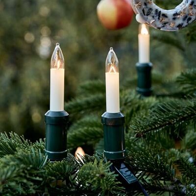 hellum Lichterkette Weihnachtsbaum außen mit 30 Kerzen, teilbarer Stecker Made in Germany warmweiß, Christbaum Lichterkette mit Clip, 29m beleuchtet, Kabel schwarz für Weihnachtsbaum <59lm 846003 hellum Lichterkette Weihnachtsbaum außen mit 30 Kerzen, teilbarer Stecker Made in Germany warmweiß, Christbaum Lichterkette mit Clip, 29m beleuchtet, Kabel schwarz für Weihnachtsbaum <59lm 846003