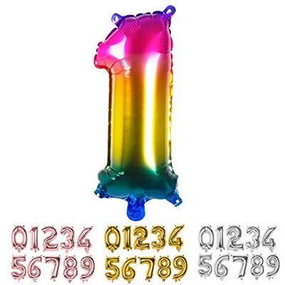 Boland Folienballon Zahl, Größe 36 cm, Regenbogenfarben, Zahlenballon, Nummer, Ballon, Helium, Geburtstag, Jubiläum, Jubiläumsjahr, Lebensjahr, Überraschungsparty, Dekoration Boland Folienballon Zahl, Größe 36 cm, Regenbogenfarben, Zahlenballon, Nummer, Ballon, Helium, Geburtstag, Jubiläum, Jubiläumsjahr, Lebensjahr, Überraschungsparty, Dekoration
