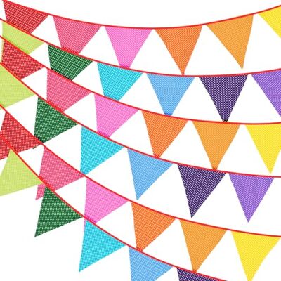 G2PLUS 10M Süße Beidseitig Wimpel Girlande Stoff: Orange Bunting Wimpelkette, Stoffgirlande mit 36 STK Farbenfroh Wimpeln für Hochzeits Geburtstag Party,Kinderzimmer-Deko G2PLUS 10M Süße Beidseitig Wimpel Girlande Stoff: Orange Bunting Wimpelkette, Stoffgirlande mit 36 STK Farbenfroh Wimpeln für Hochzeits Geburtstag Party,Kinderzimmer-Deko