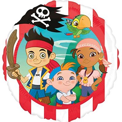 Disney amscan 10022908 2635501 Standard Folienballon Jake und die Nimmerland Piraten, 43 cm, Heliumballon Disney amscan 10022908 2635501 Standard Folienballon Jake und die Nimmerland Piraten, 43 cm, Heliumballon
