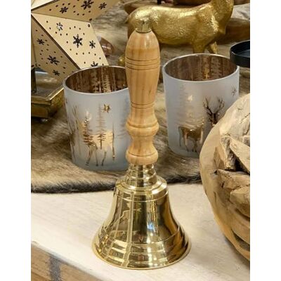 zeitzone Handglocke Messing Gold Groß mit Holzgriff lauter Klang Schule Weihnachten 23 cm zeitzone Handglocke Messing Gold Groß mit Holzgriff lauter Klang Schule Weihnachten 23 cm