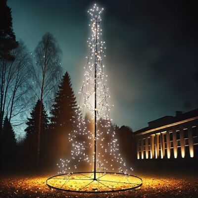 Lunartec Metall Baum: 2er-Set LED-Metall-Tannenbaum,XL,Stern,für außen,250 cm,740 LEDs,IP44 (Weihnachtsbaum Garten, Weihnachtsbaum für draußen, Weihnachtsbaumbeleuchtung) Lunartec Metall Baum: 2er-Set LED-Metall-Tannenbaum,XL,Stern,für außen,250 cm,740 LEDs,IP44 (Weihnachtsbaum Garten, Weihnachtsbaum für draußen, Weihnachtsbaumbeleuchtung)