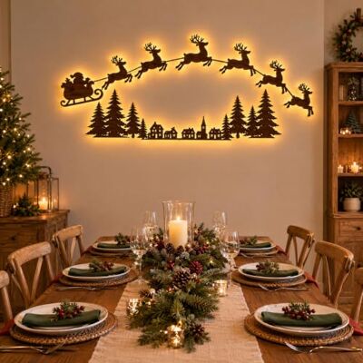 Generic LED-Rentier-Wanddekorationen Festliche Weihnachtsbeleuchtung Weihnachtsdeko LED Rentier Wanddeko, 7er 3D Rentier Weihnachtsbeleuchtung Innen Wand Deko Generic LED-Rentier-Wanddekorationen Festliche Weihnachtsbeleuchtung Weihnachtsdeko LED Rentier Wanddeko, 7er 3D Rentier Weihnachtsbeleuchtung Innen Wand Deko