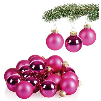 com-four ® 20x Mini-Christbaumkugeln aus Glas, kleine Weihnachtskugeln Baumschmuck für den Weihnachtsbaum Ø 3 cm com-four ® 20x Mini-Christbaumkugeln aus Glas, kleine Weihnachtskugeln Baumschmuck für den Weihnachtsbaum Ø 3 cm