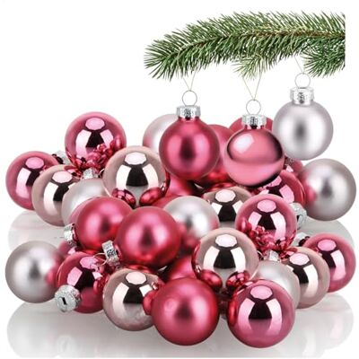 com-four ® 40x Mini-Christbaumkugeln aus Glas, kleine Weihnachtskugeln Baumschmuck für den Weihnachtsbaum Ø 3 cm com-four ® 40x Mini-Christbaumkugeln aus Glas, kleine Weihnachtskugeln Baumschmuck für den Weihnachtsbaum Ø 3 cm