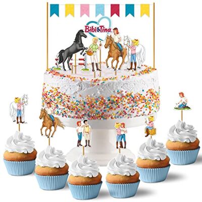 Papierdrachen Cake Topper Bibi & Tina Kuchendekoration Kuchen Topper 19-teilig Decor Pins für Geburtstagskuchen Kindergeburtstag Tortendeko Set 6 Papierdrachen Cake Topper Bibi & Tina Kuchendekoration Kuchen Topper 19-teilig Decor Pins für Geburtstagskuchen Kindergeburtstag Tortendeko Set 6