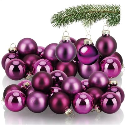 com-four ® 40x Mini-Christbaumkugeln aus Glas, kleine Weihnachtskugeln Baumschmuck für den Weihnachtsbaum Ø 3 cm com-four ® 40x Mini-Christbaumkugeln aus Glas, kleine Weihnachtskugeln Baumschmuck für den Weihnachtsbaum Ø 3 cm