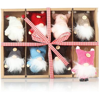 com-four ® 8X Premium Weihnachtsmann-Anhänger für den Weihnachtsbaum schwedisch-skandinavische Deko-Trolle Engel Feen Weihnachtsmänner als Christbaumschmuck oder Geschenk-Anhänger com-four ® 8X Premium Weihnachtsmann-Anhänger für den Weihnachtsbaum schwedisch-skandinavische Deko-Trolle Engel Feen Weihnachtsmänner als Christbaumschmuck oder Geschenk-Anhänger