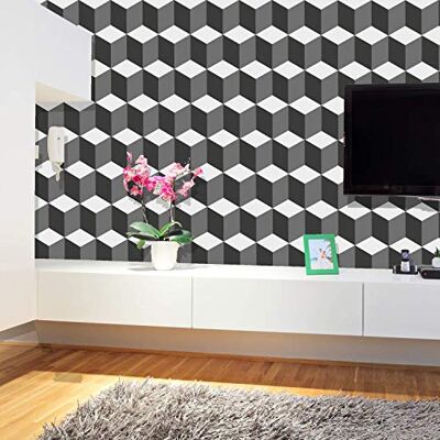 WALPLUS Wandaufkleber " 3D Würfel Muster " 8 Packungen Wandschmuck Abnehmbare Selbstklebend Aufkleber Wohnzimmer Küche Möbel Büro Dekor Restaurant bar Cafe Hotel Heim Dekoration Mehrfarbig WALPLUS Wandaufkleber " 3D Würfel Muster " 8 Packungen Wandschmuck Abnehmbare Selbstklebend Aufkleber Wohnzimmer Küche Möbel Büro Dekor Restaurant bar Cafe Hotel Heim Dekoration Mehrfarbig