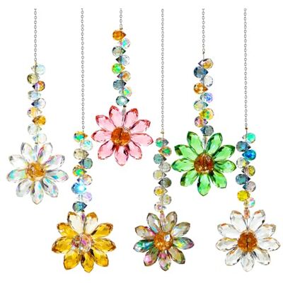 nuyikaso 6 Stück Sonnenfänger Kristall Blume Windspiel Fenster Anhänger Regenbogen Kristalle Deko Fensterdeko Hängend für Haus Garten Weihnachten Tag Party Hochzeit Geschenke nuyikaso 6 Stück Sonnenfänger Kristall Blume Windspiel Fenster Anhänger Regenbogen Kristalle Deko Fensterdeko Hängend für Haus Garten Weihnachten Tag Party Hochzeit Geschenke