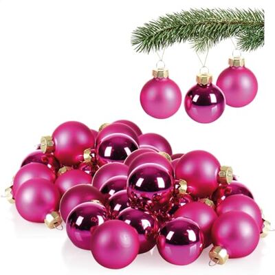 com-four ® 40x Mini-Christbaumkugeln aus Glas, kleine Weihnachtskugeln Baumschmuck für den Weihnachtsbaum Ø 3 cm com-four ® 40x Mini-Christbaumkugeln aus Glas, kleine Weihnachtskugeln Baumschmuck für den Weihnachtsbaum Ø 3 cm