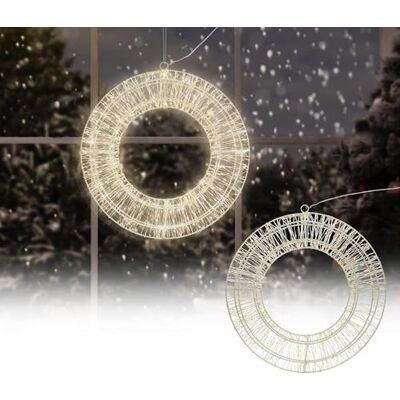 ECD Germany LED Metall Kranz Ø38cm mit 960 LEDs, Warmweiß, Hängekranz mit Timer, IP44 Wasserdicht, Innen/Außen, Strombetrieben, Weihnachtskranz Lichterkranz Türkranz Weihnachten Deko LED Lichterkette ECD Germany LED Metall Kranz Ø38cm mit 960 LEDs, Warmweiß, Hängekranz mit Timer, IP44 Wasserdicht, Innen/Außen, Strombetrieben, Weihnachtskranz Lichterkranz Türkranz Weihnachten Deko LED Lichterkette