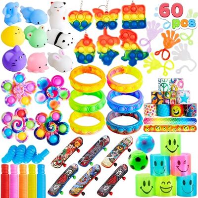 JOYIN 60 Stücke Kindergeburtstag Mitgebsel Set, Popular Fidget, Partyspielzeuge, Goodie Bags Fillers für Kindergeburtstag Gastgeschenke, Give Aways Kindergeburtstag Klassenzimmer Preise JOYIN 60 Stücke Kindergeburtstag Mitgebsel Set, Popular Fidget, Partyspielzeuge, Goodie Bags Fillers für Kindergeburtstag Gastgeschenke, Give Aways Kindergeburtstag Klassenzimmer Preise